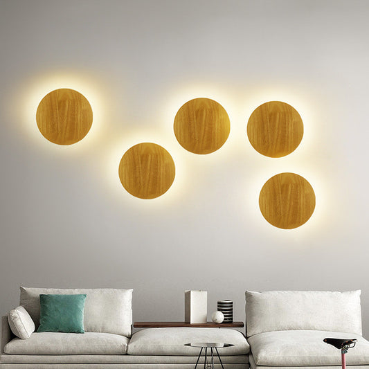 Rustic Log Art Wall Light – LED Wooden Lamp for Warm Ambient Bedroom & Home Decor