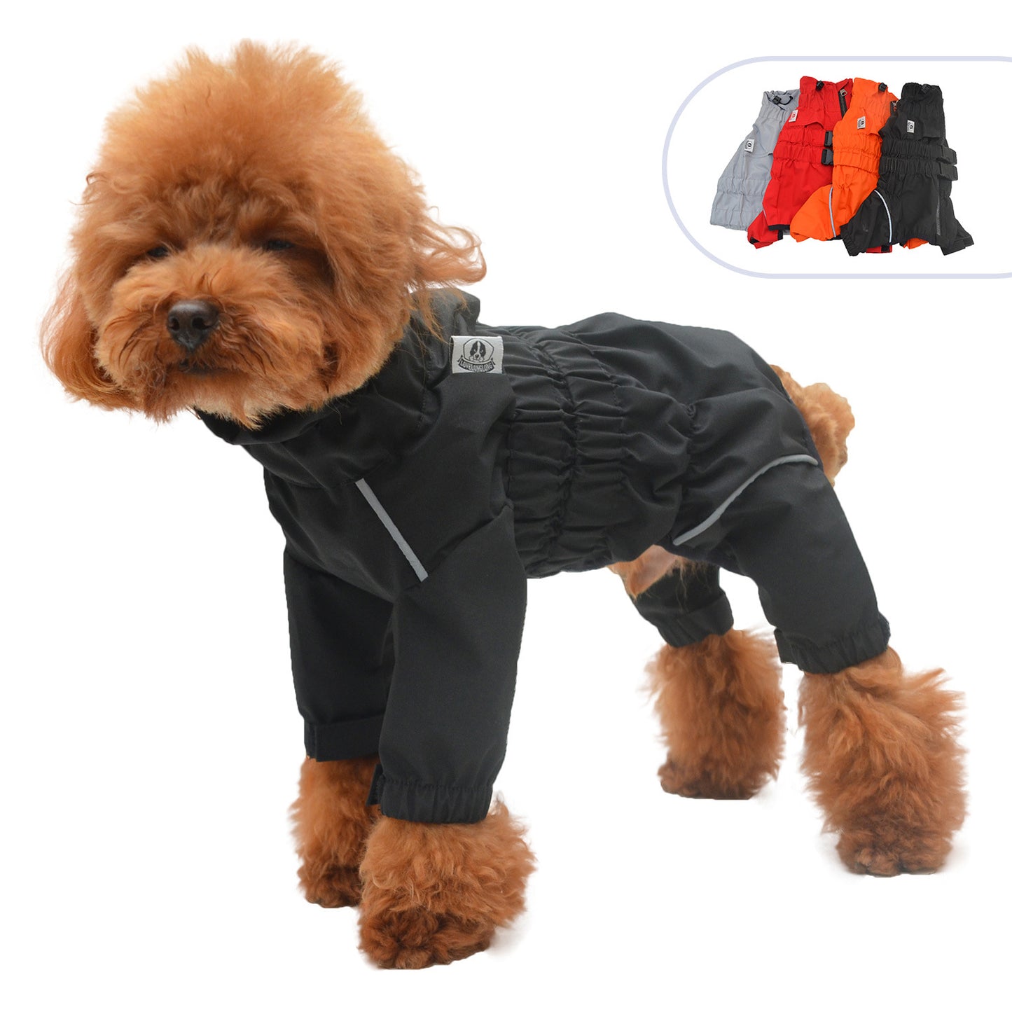 Pet Dog Raincoat – Waterproof Four-Legged Outdoor Jacket for Small & Large Dogs