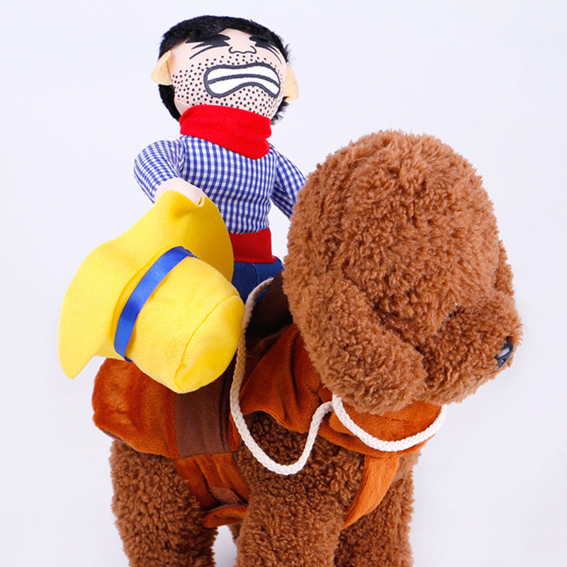 Cartoon Cowboy Dog Costume – Pet Cosplay & Photo Prop Outfit