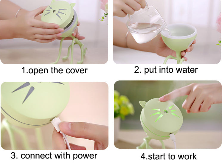 Mini USB Cat Diffuser – Cute Air Humidifier for Room, Car & Office