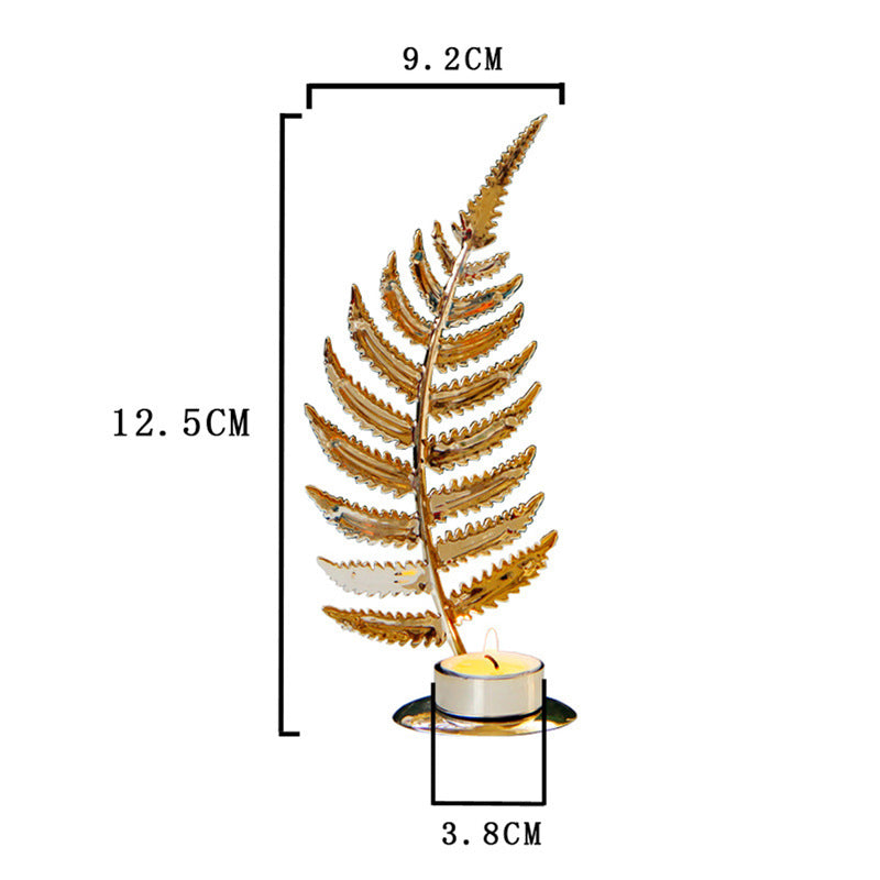 Golden Metal Candle Holder – Luxury Table Decoration for Elegant Home