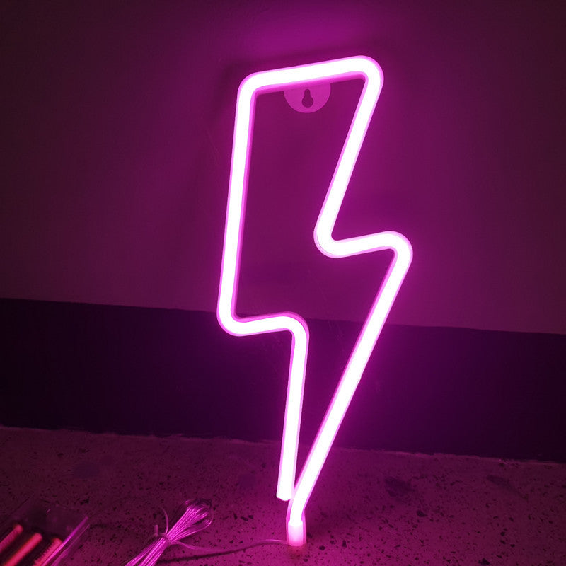 Modern LED Neon Lightning Light – Aesthetic Wall Decor
