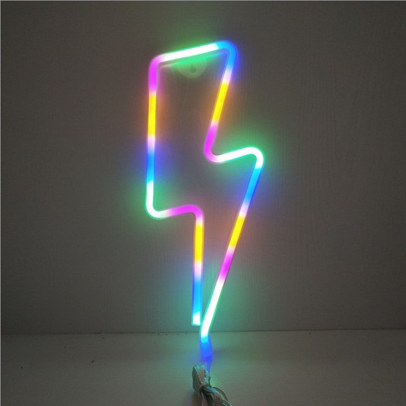 Modern LED Neon Lightning Light – Aesthetic Wall Decor