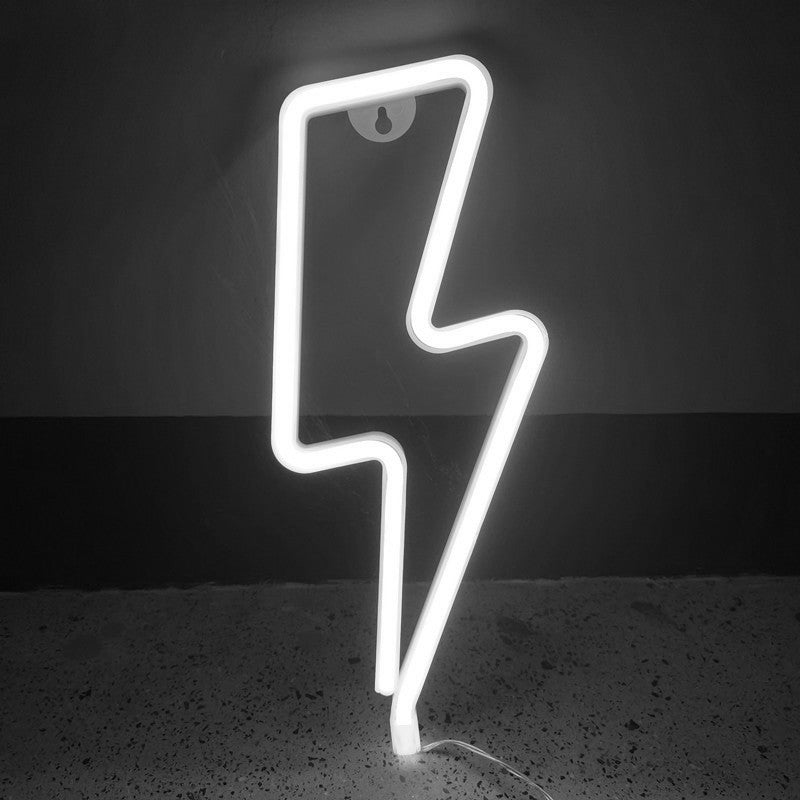 Modern LED Neon Lightning Light – Aesthetic Wall Decor