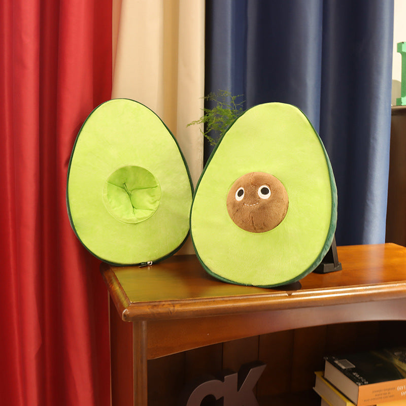 Soft Cute Avocado Plush Animal – Kawaii Fruit Pillow | Room Decor & Kids Gift Toy