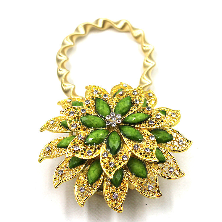 Magnetic Curtain Buckle Tiebacks - damage-free installation with sparkling rhinestones
