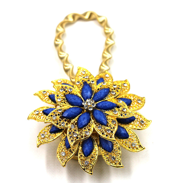 Magnetic Curtain Buckle Tiebacks - damage-free installation with sparkling rhinestones