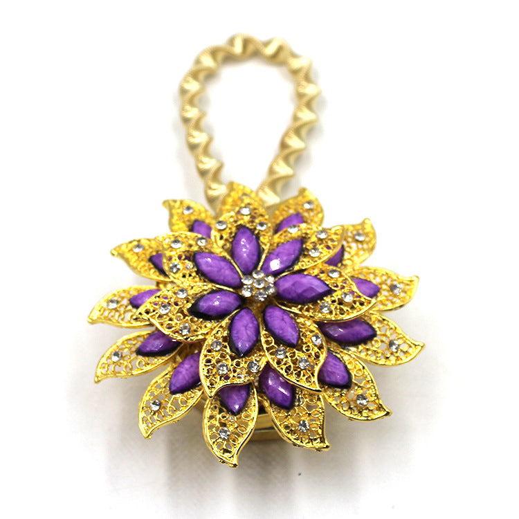 Magnetic Curtain Buckle Tiebacks - damage-free installation with sparkling rhinestones