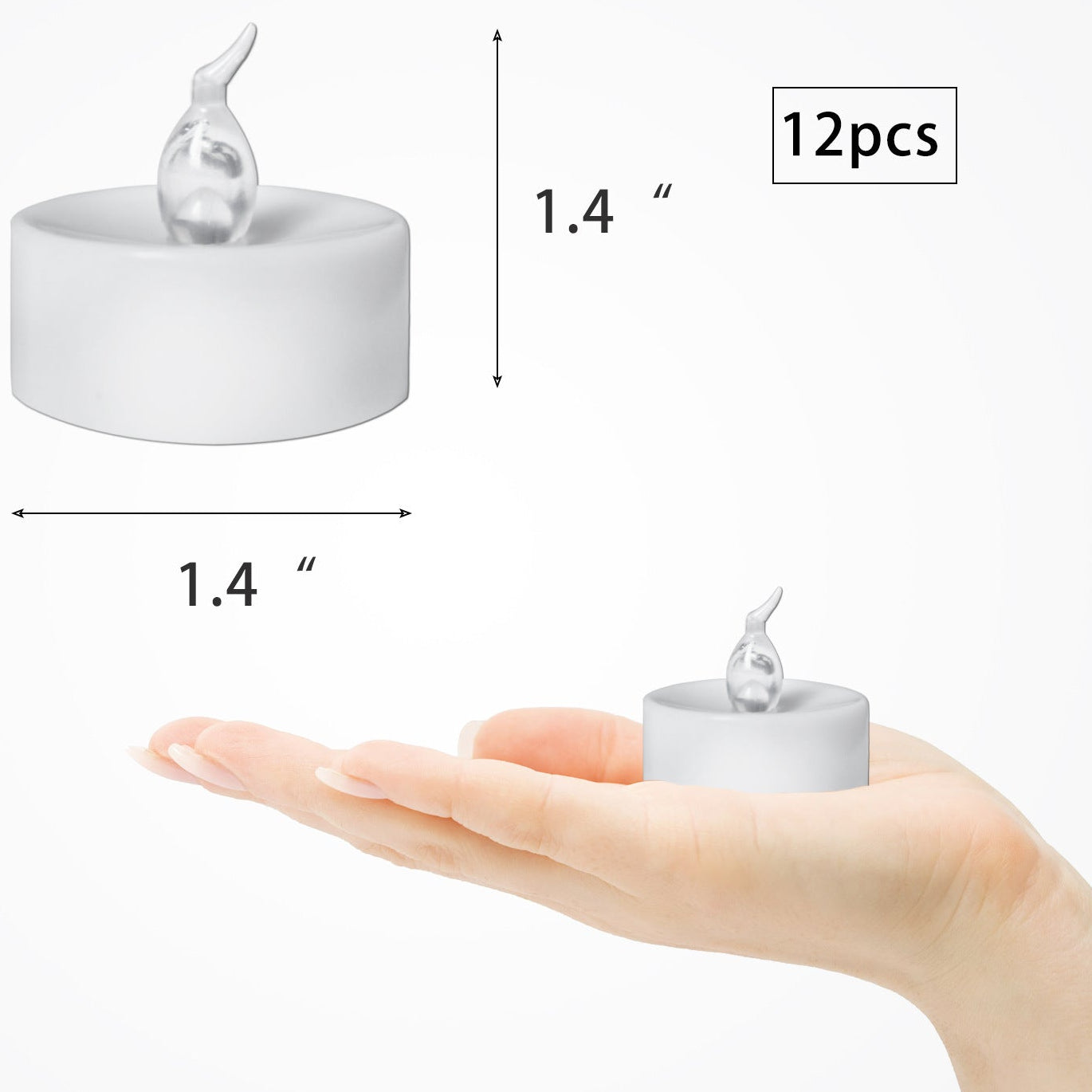 Flameless LED Tea Light Candles – Flickering Battery Operated Night Lights for Home Decor
