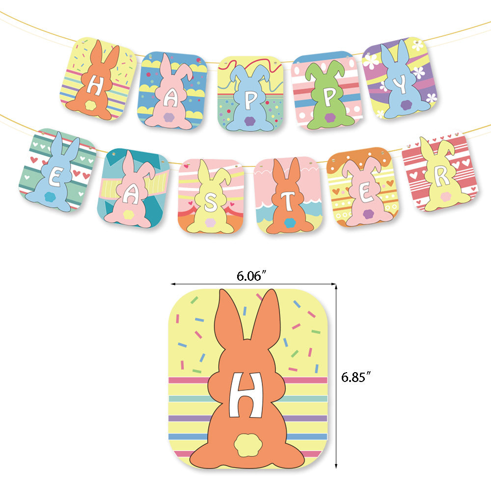 Easter Party Balloon & Flag Set - Easter Decorations Kit