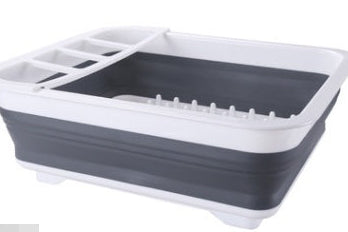 Portable Dish Drainer Rack – Foldable Kitchen Storage for Plates & Tableware