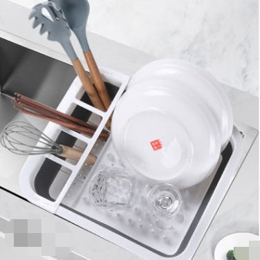 Portable Dish Drainer Rack – Foldable Kitchen Storage for Plates & Tableware