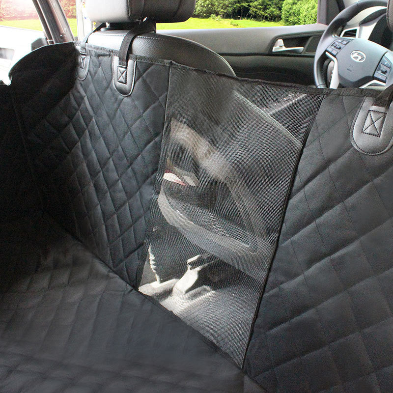 Premium Pet Car Seat Cover – Waterproof Scratch-Proof Backseat Protector with Mesh Window