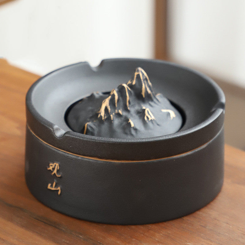 Modern Ceramic Ashtray – Home Bedroom Office Table Ash Tray Decorative Smoke Accessory