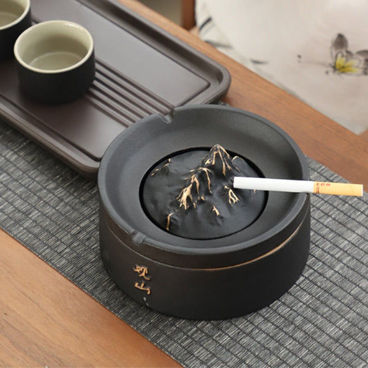 Modern Ceramic Ashtray – Home Bedroom Office Table Ash Tray Decorative Smoke Accessory
