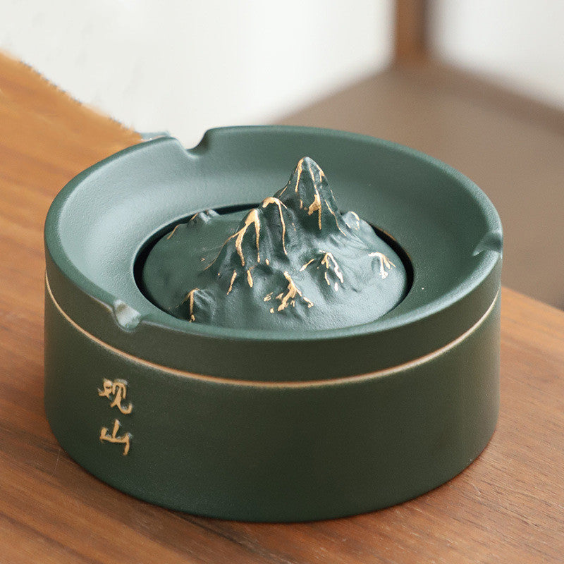 Modern Ceramic Ashtray – Home Bedroom Office Table Ash Tray Decorative Smoke Accessory