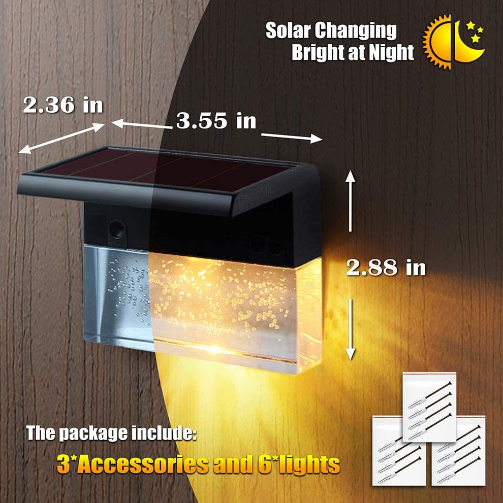 Solar LED Outdoor Fence Lights – Waterproof RGB Step Lights for Garden, Yard & Stairs