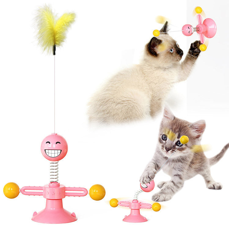Interactive Cat Scratching Windmill – Teeth Cleaning & Play Pet Toy