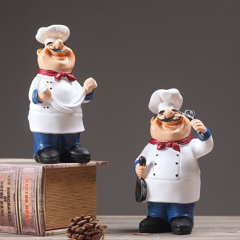 Kitchen Chef Statue – Resin Figurine for Home, Restaurant & Dining Decor