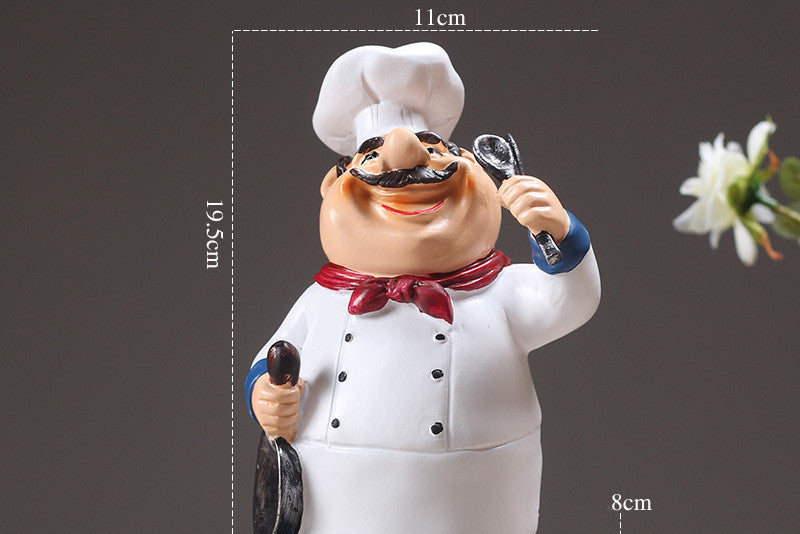 Kitchen Chef Statue – Resin Figurine for Home, Restaurant & Dining Decor