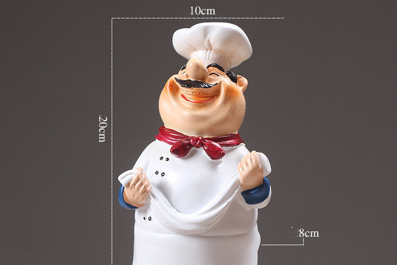 Kitchen Chef Statue – Resin Figurine for Home, Restaurant & Dining Decor