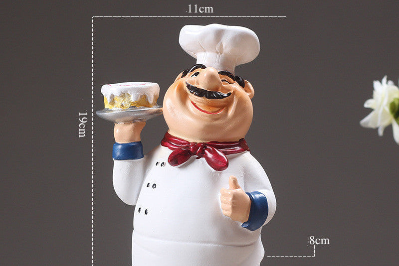 Kitchen Chef Statue – Resin Figurine for Home, Restaurant & Dining Decor