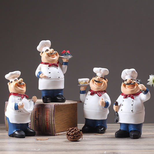 Kitchen Chef Statue – Resin Figurine for Home, Restaurant & Dining Decor