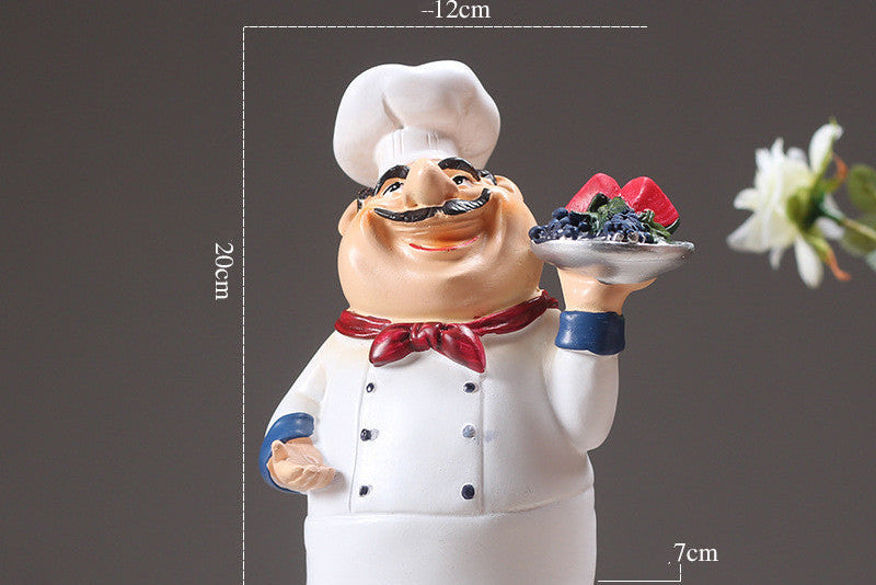 Kitchen Chef Statue – Resin Figurine for Home, Restaurant & Dining Decor