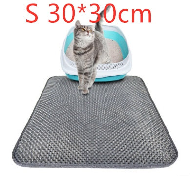 Easy Clean Cat Litter Mat – Double Layer Honeycomb Waterproof Pad for Litter Control