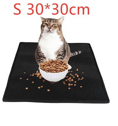 Easy Clean Cat Litter Mat – Double Layer Honeycomb Waterproof Pad for Litter Control