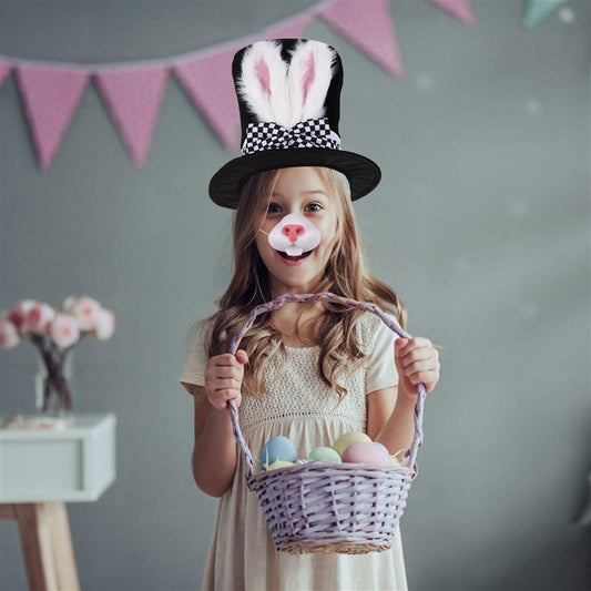 Easter Bunny Ears Hat for Adults & Kids – Soft Velvet Rabbit Costume Party Accessory