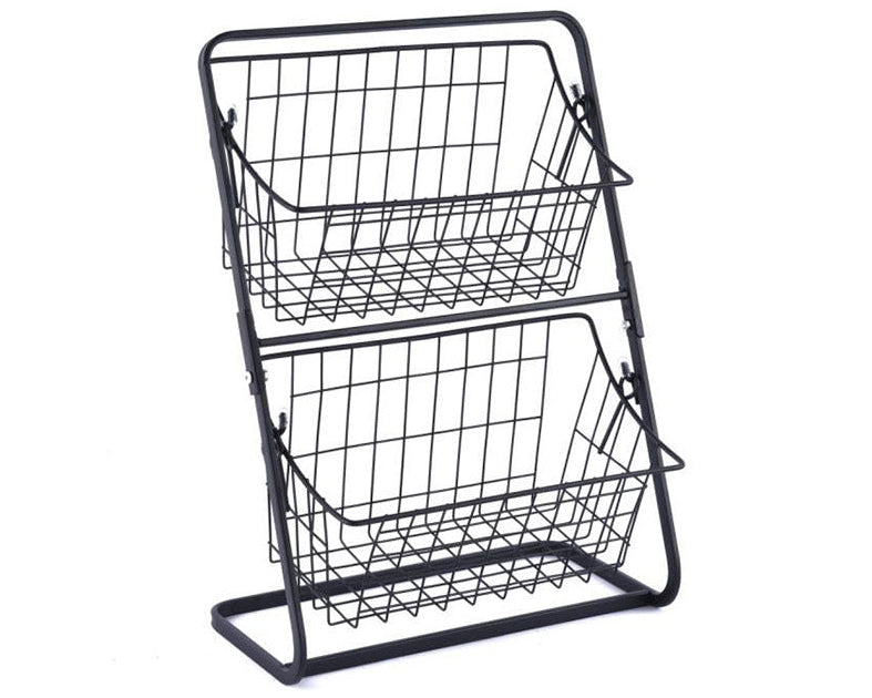 Space-Saving Stainless Steel Countertop Rack – Multi-Tier Kitchen Organizer Shelf