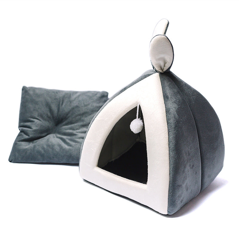 Soft Cat Bed House – Cozy Villa Style Pet Shelter for Small Dogs & Cats
