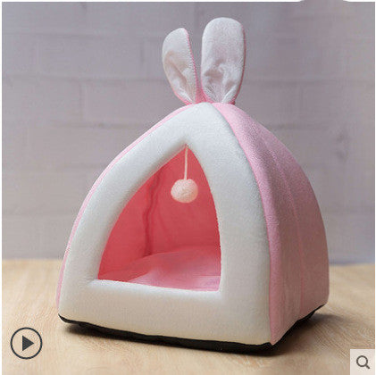 Soft Cat Bed House – Cozy Villa Style Pet Shelter for Small Dogs & Cats