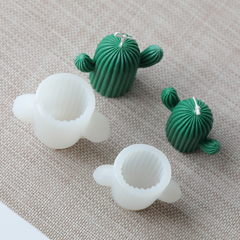 Cactus Shape Silicone Candle Mold DIY Kit – Handmade Candle Making Craft Mold for Home Decor