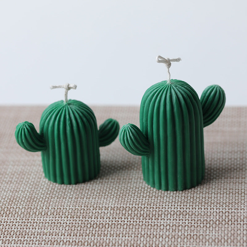 Cactus Shape Silicone Candle Mold DIY Kit – Handmade Candle Making Craft Mold for Home Decor