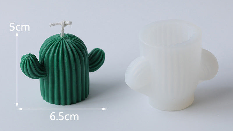Cactus Shape Silicone Candle Mold DIY Kit – Handmade Candle Making Craft Mold for Home Decor
