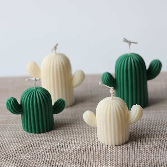 Cactus Shape Silicone Candle Mold DIY Kit – Handmade Candle Making Craft Mold for Home Decor
