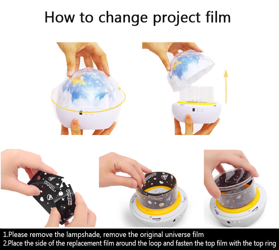 Rotating Starry Sky Projector – LED Galaxy Night Light