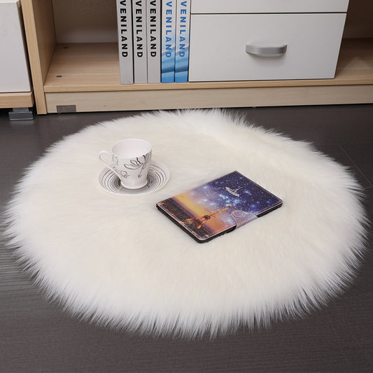 Fluffy Wool Round Carpet Floor Mat