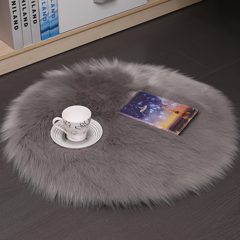 Fluffy Wool Round Carpet Floor Mat