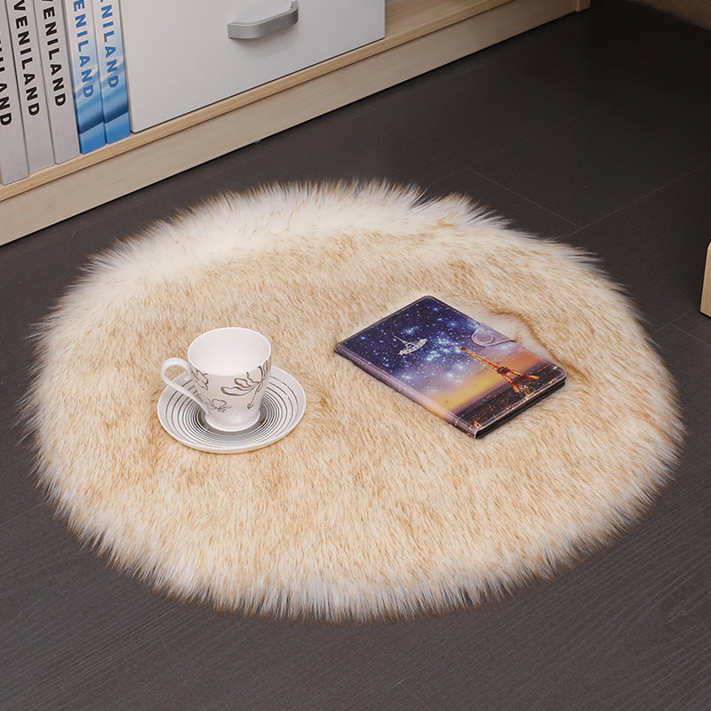 Fluffy Wool Round Carpet Floor Mat