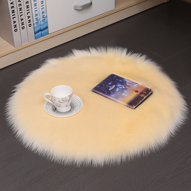 Fluffy Wool Round Carpet Floor Mat