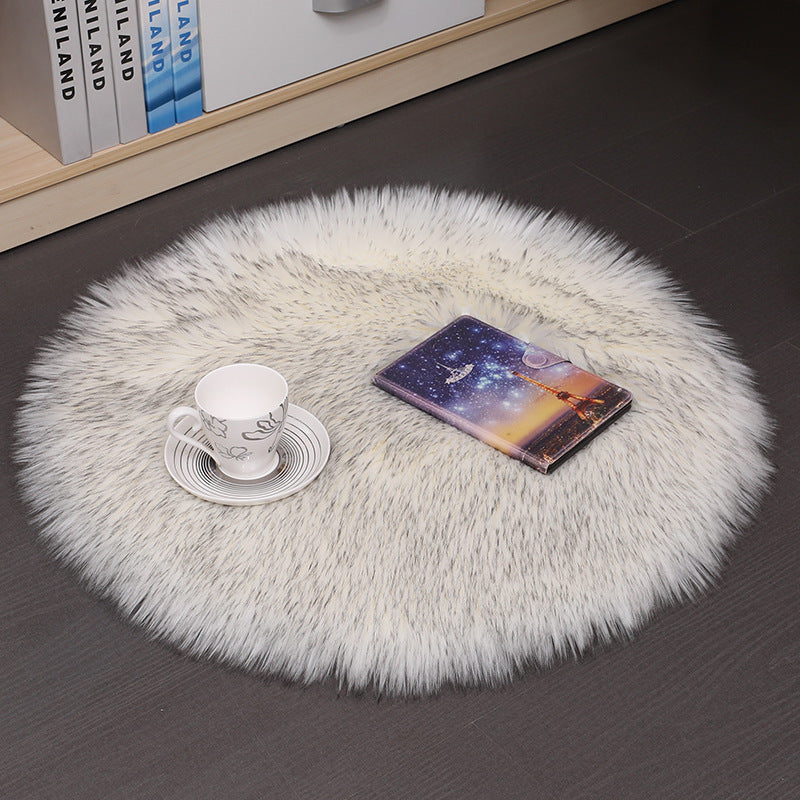 Fluffy Wool Round Carpet Floor Mat