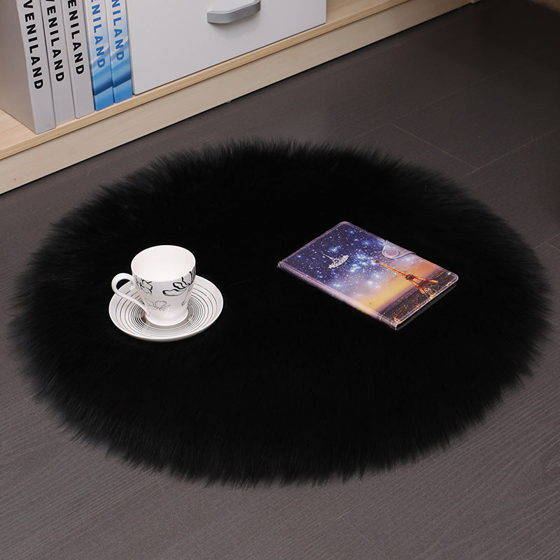 Fluffy Wool Round Carpet Floor Mat