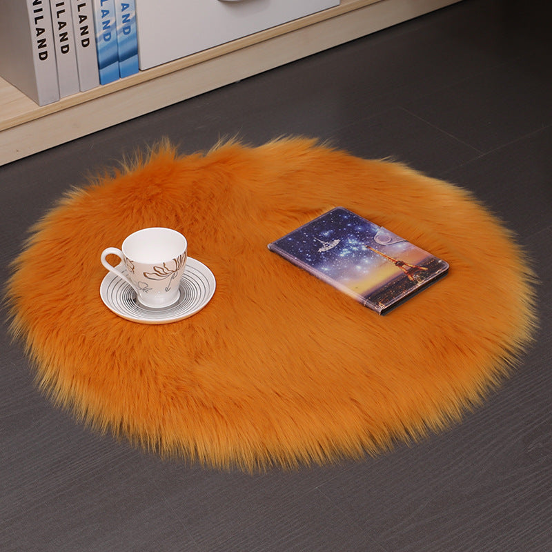 Fluffy Wool Round Carpet Floor Mat