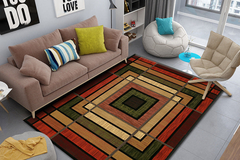 Boho Persian Style Rug – Washable Non-Slip Area Rug for Living Room