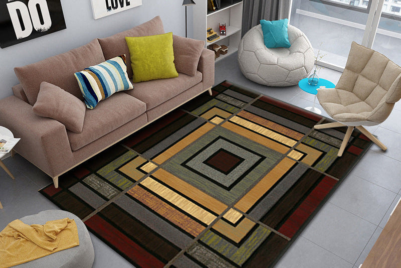 Boho Persian Style Rug – Washable Non-Slip Area Rug for Living Room
