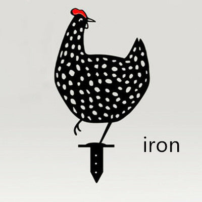 Metal Chicken Garden Stakes Decor – Outdoor Yard Art | Farmhouse Lawn Decoration