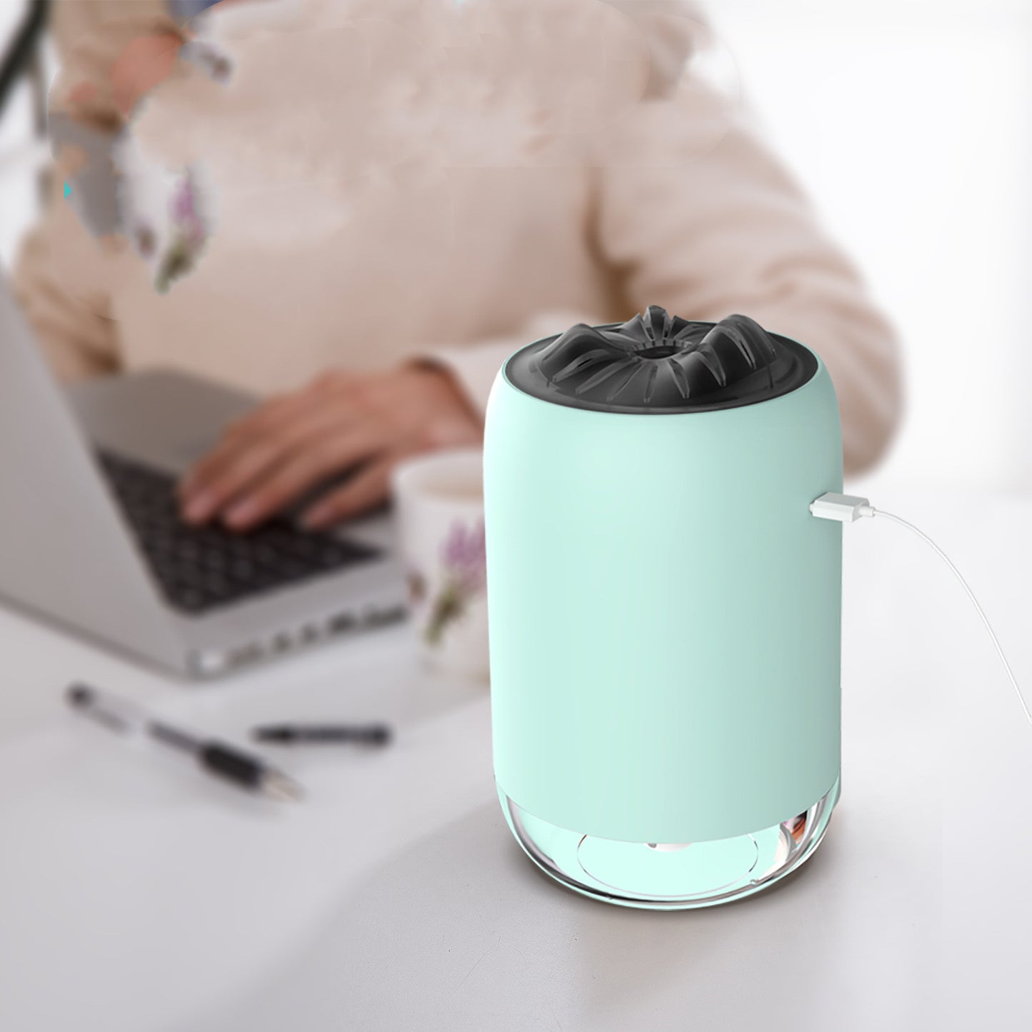 Magic Flame Humidifier Aroma Diffuser – Mini USB Cool Mist Air Diffuser for Home & Car